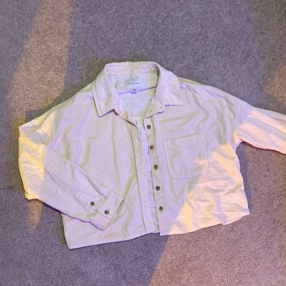 Cropped Corduroy Button down Jacket